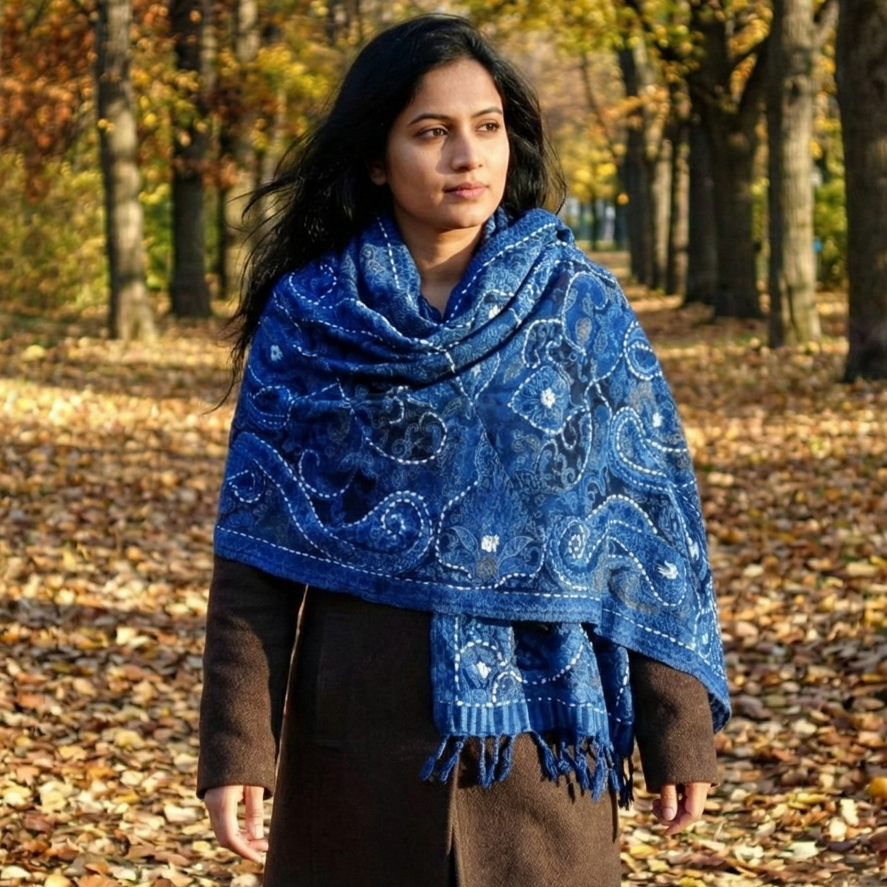 Dámska vlnená štóla alebo veľký šál