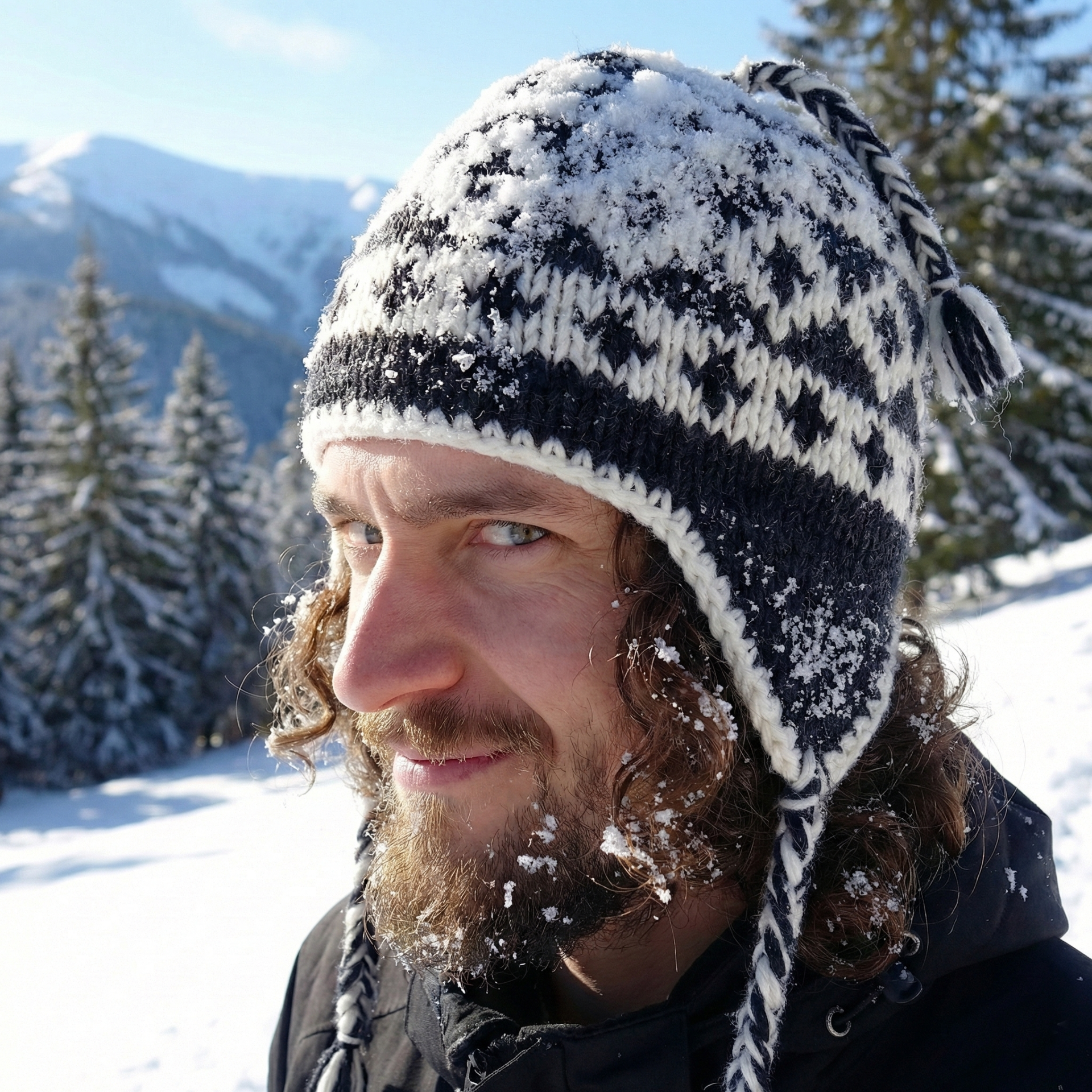 Vlnená čiapka zateplená flísom