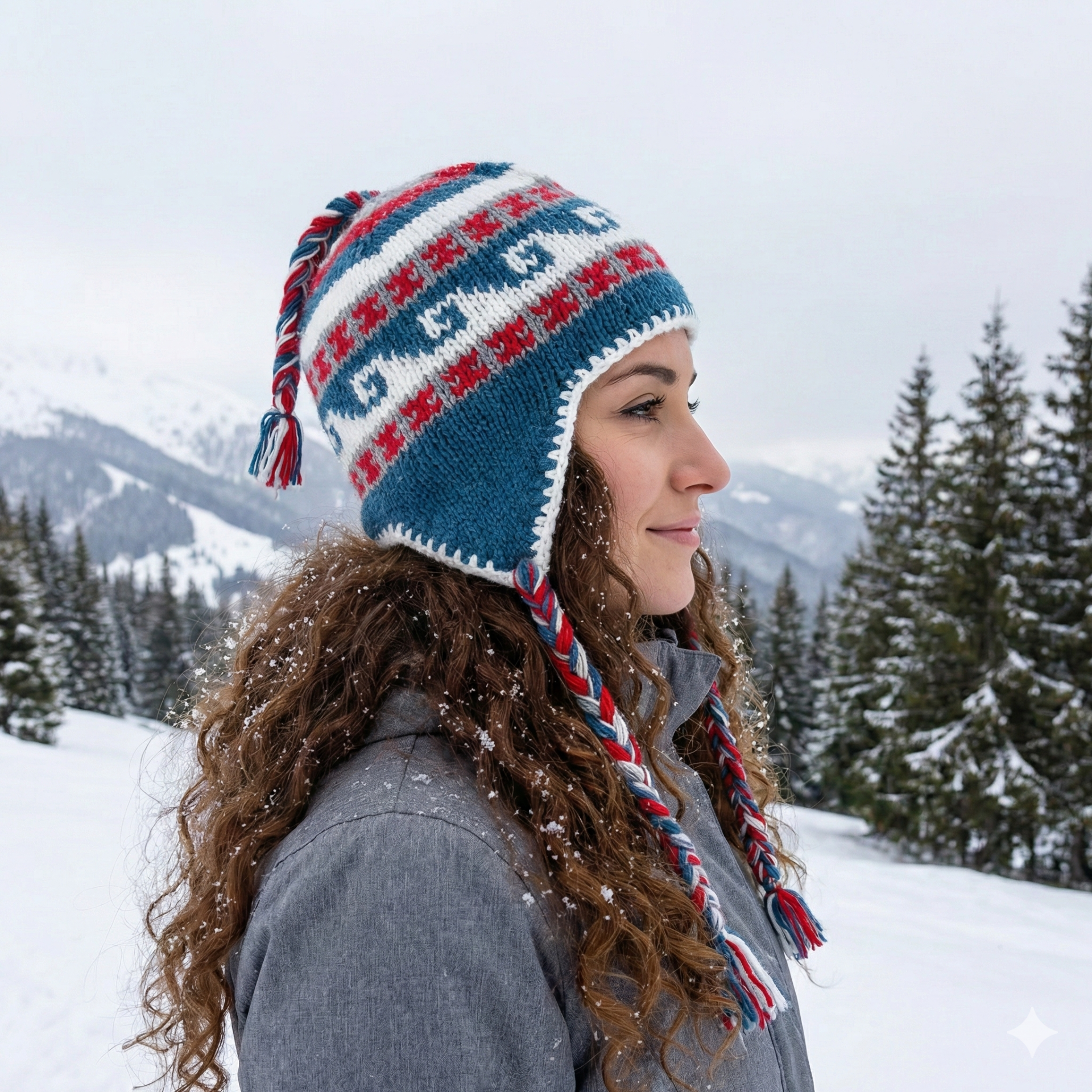 Vlnená čiapka zateplená flísom