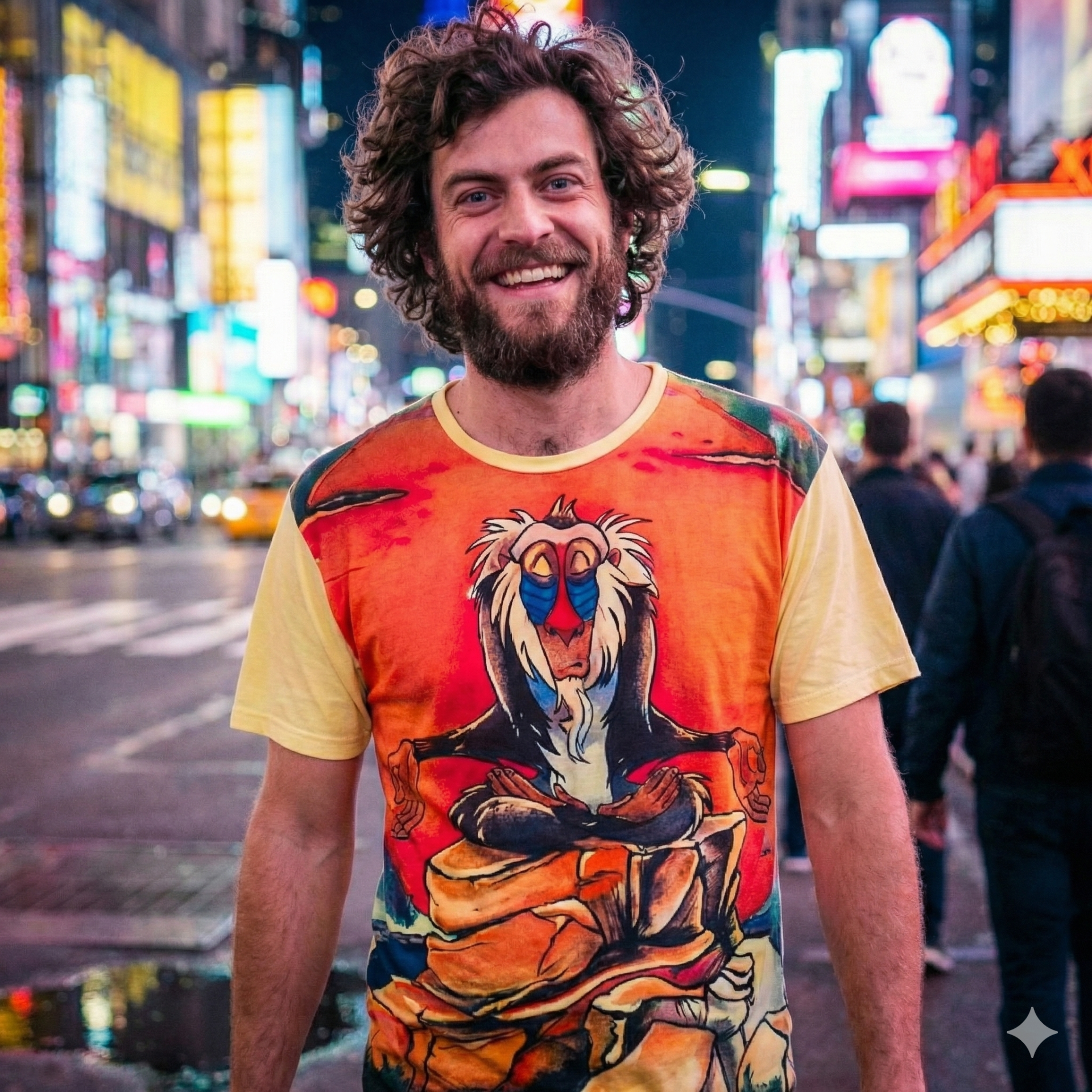 Pánske tričko s meditujúcim Rafikim z Levieho kráľa