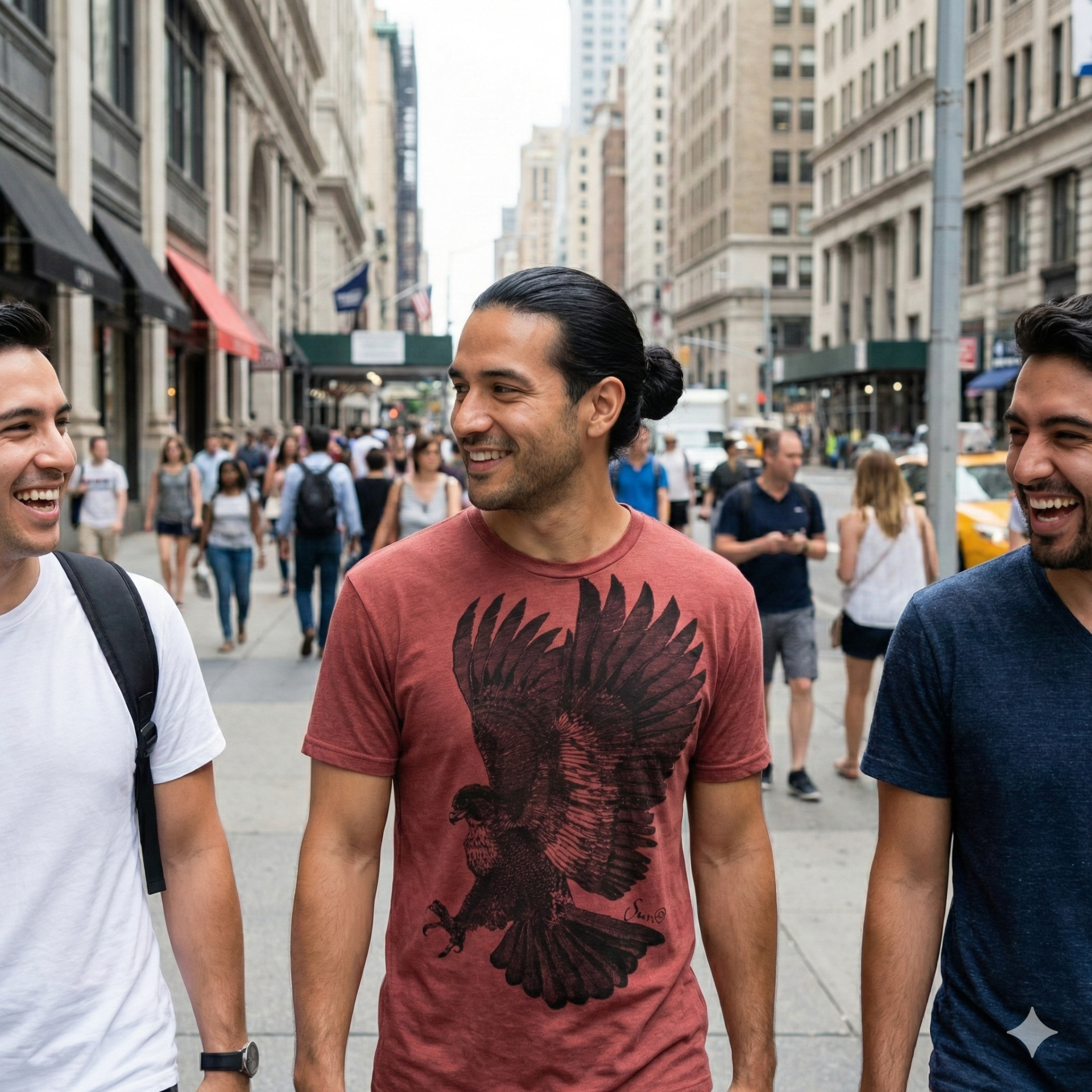 Pánske tričko so vzorom orla