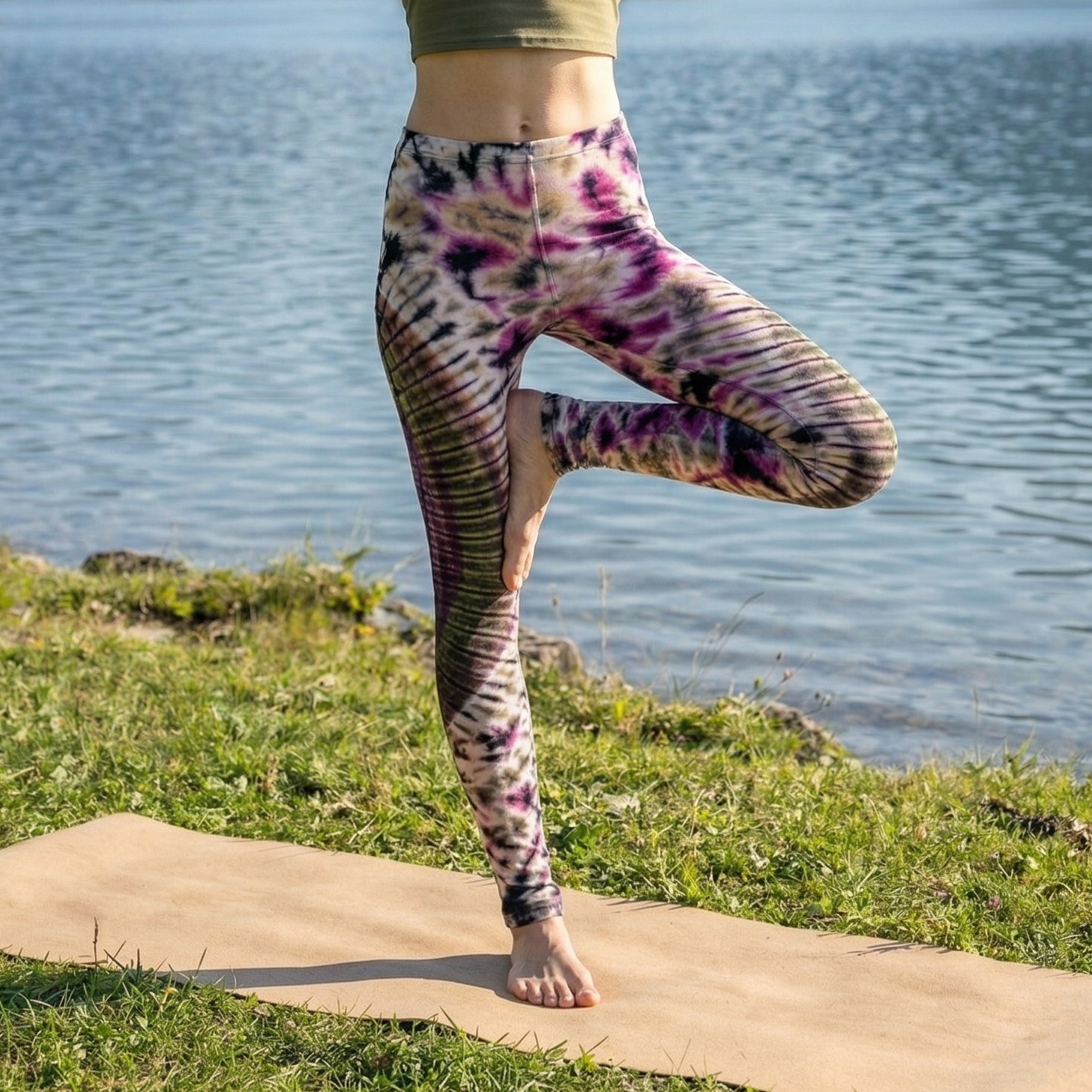 Batikované dámske legíny